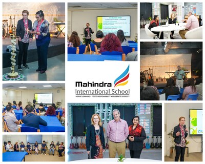 Moments from the landmark CIS leadership visit at Mahindra International School, Pune (31 March 2026): CIS Executive Director Jane Larsson and Associate Director Dr. Sudha Govindswamy Sunder join School Director Joel Cohen and educators from 13 schools across Pune and Mumbai for a programme on socially responsible leadership, CIS International Accreditation, and the future of international education.