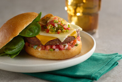 • A vibrant twist on a classic, featuring a Royal Thai Curry Patty topped with zesty Thai pico de gallo, melty cheeses and fresh greens.
• Bold Thai flavors meet craveable comfort with spicy chilies, crunchy banana chips and a hearty Royal Thai Curry Patty layered on a toasted bun.