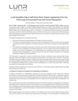 LunR NR - 20260402 - FDN Definitive Agreement (CNW Group/LunR Royalties Corp.)