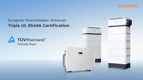 Sungrow PowerKeeper Achieves Industry-First Triple UL 9540A Certification