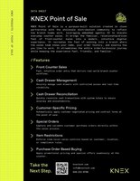 KNEX Point of Sale Data Sheet