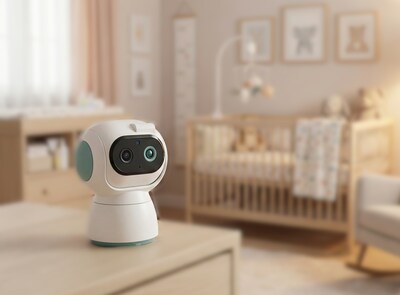 The SightAware nursery camera uses contactless infrared sensing to read skin temperature from up to four feet away, with no wearable required. The SightAware nursery camera uses contactless infrared sensing to read skin temperature from up to four feet away, with no wearable required.