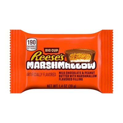 New, limited edition Reese’s Marshmallow Cups feature a layer of marshmallow filling with a classic peanut butter layer. Marshmallow has been one of the top requested flavors by fans on social media.