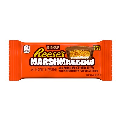 New, limited edition Reese's Marshmallow Cups feature a layer of marshmallow filling with a classic peanut butter layer. Marshmallow has been one of the top requested flavors by fans on social media.