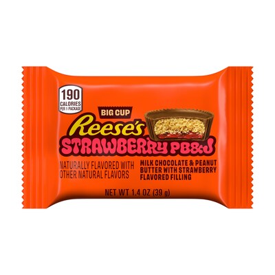 Reese’s Strawberry PB&J is returning to shelves for the first time since 2025. The product has a layer of classic peanut butter along with a layer of strawberry flavored filling.