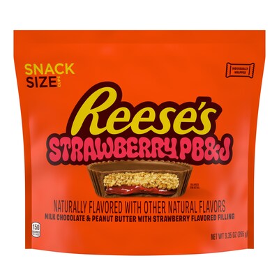 Reese’s Strawberry PB&J is returning to shelves for the first time since 2025. The product has a layer of classic peanut butter along with a layer of strawberry flavored filling.
