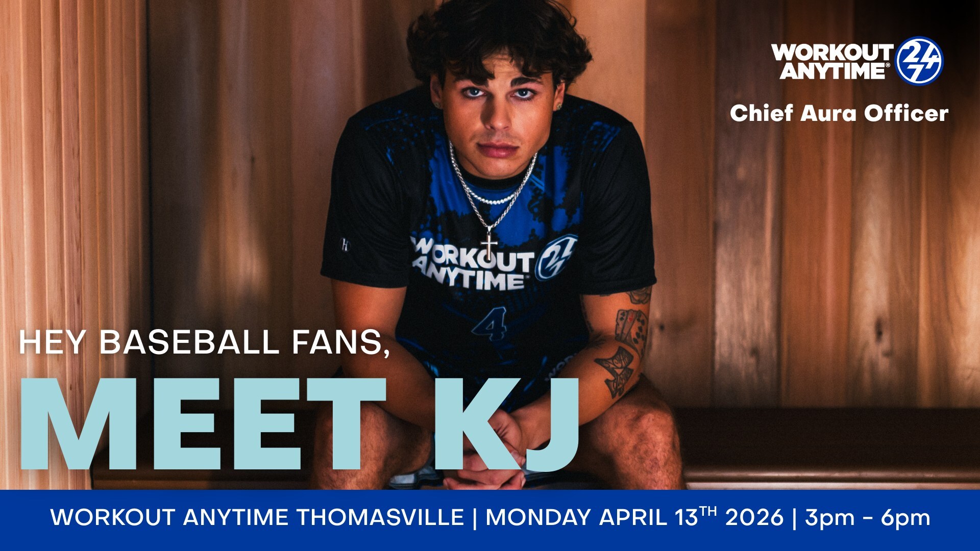 Workout Anytime and Savannah Baseball Star Kyle "KJ" Jackson Host Meet & Greet Event to Support American Cancer Society