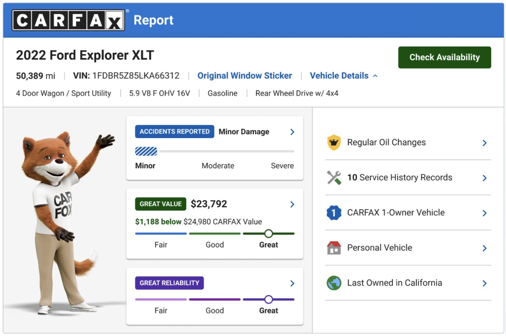 CARFAX uppdaterar rapportering med framtida tillförlitlighetsdata
