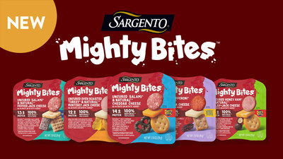 Explore the five craveable varieties of new Sargento Mighty Bites™ lunch snack kits, delivering 100% natural meats and cheeses, fun pairings, and up to 14 grams of protein per kit. Explore the five craveable varieties of new Sargento Mighty Bites™ lunch snack kits, delivering 100% natural meats and cheeses, fun pairings, and up to 14 grams of protein per kit.