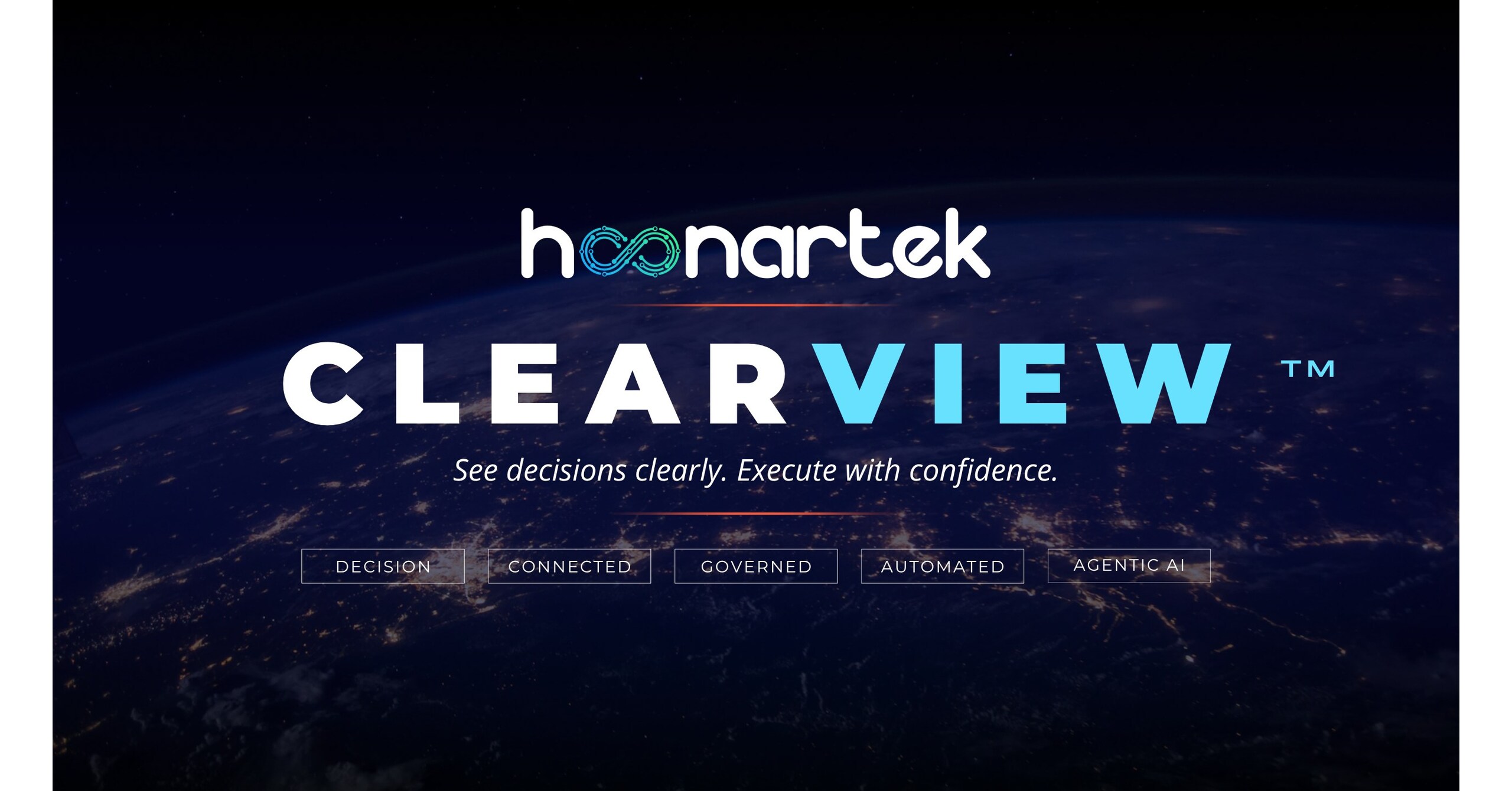 Hoonartek bringt ClearView™ auf den Markt - eine agentenbasierte Entscheidungsschicht, die Datenbestände aktiviert und überladene SaaS-Lösungen ersetzt Hoonartek bringt ClearView™ auf den Markt - eine agentenbasierte Entscheidungsschicht, die Datenbestände aktiviert und überladene SaaS-Lösungen ersetzt