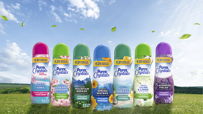 The refreshed and nature-inspired Purex® Crystals™ Scent Boosters lineup