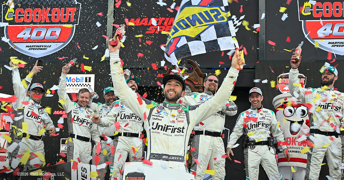 The No. 9 UniFirst Chevy and Chase Elliott Drive to Victory at Martinsville Speedway