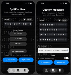 SplitFlapSend™ Turns Everyday Messages into Nostalgic, Shareable Split-Flap Videos on iPhone