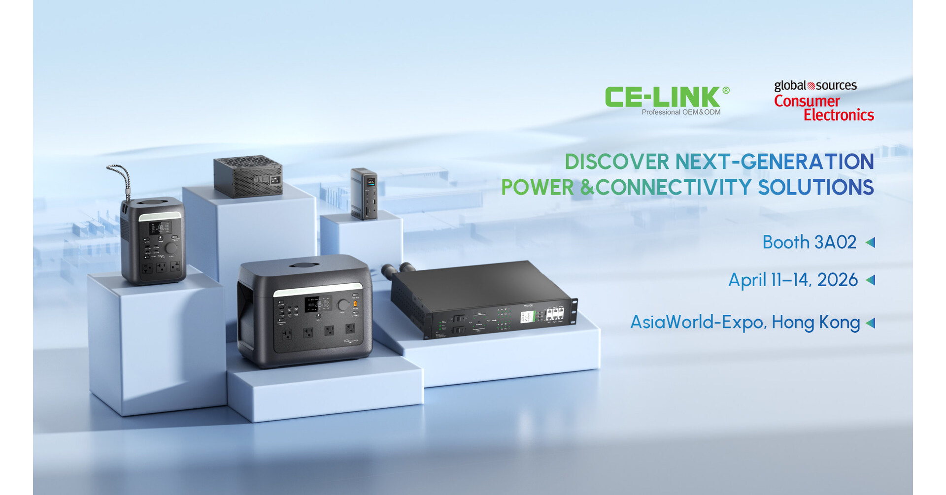 CE-LINK Unveils Next-Generation Power Solutions at Global Sources Consumer Electronics Show 2026