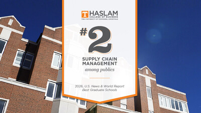 The Supply Chain Management graduate programs in the Haslam College of Business at the University of Tennessee, Knoxville, rose to No. 2 among U.S. public universities and placed at No. 8 overall in the U.S. News and World Report 2026 Best Graduate Business Schools specialty rankings. Haslam's accounting, business analytics, entrepreneurship, finance, management, marketing, Full-Time MBA and Executive MBA were also recognized as top programs. The Supply Chain Management graduate programs in the Haslam College of Business at the University of Tennessee, Knoxville, rose to No. 2 among U.S. public universities and placed at No. 8 overall in the U.S. News and World Report 2026 Best Graduate Business Schools specialty rankings. Haslam's accounting, business analytics, entrepreneurship, finance, management, marketing, Full-Time MBA and Executive MBA were also recognized as top programs.