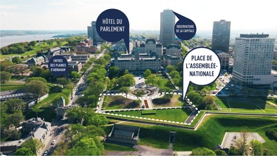 Localisation de la place de l'Assemblée-Nationale (Groupe CNW/Commission de la capitale nationale du Québec)