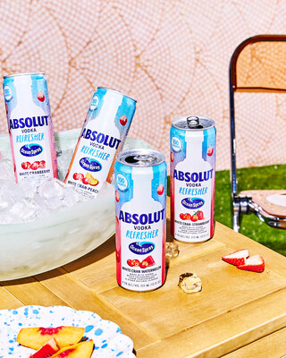 Absolut Ocean Spray® Refreshers is Absolut’s first 100-calorie,​​​​ lower-sugar Ready-to-Drink Vodka Cran range, available in four crisp flavors.
