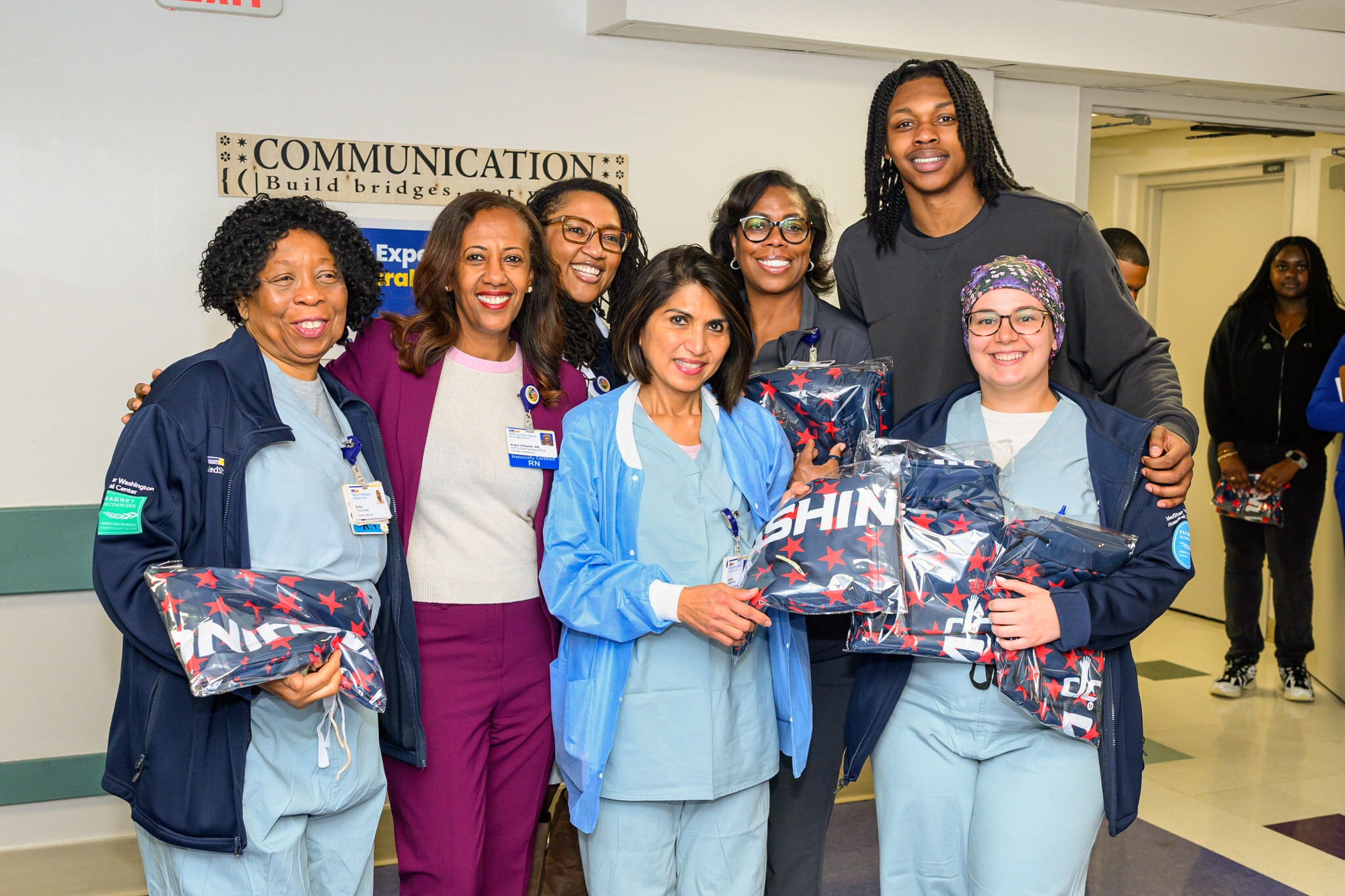 Washington Wizards star Bub Carrington and MedStar Health delivers "Bub Scrubs" to hospital staff