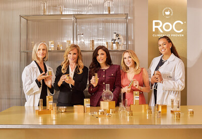 Bethenny Frankel, Ramona Singer, and Sonja Morgan with Dr. Naomi Boulay Pesenti and a RoC Ambassador.