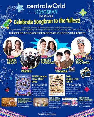 centralwOrld tái khẳng định vị thế là điểm đến lễ hội Songkran đẳng cấp quốc tế với đại lễ "Songkran Culturtainment 2026".