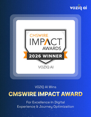VOZIQ AI Wins Silver in CMSWire’s 2026 IMPACT Awards for Excellence in Digital Experience and Journey Optimization