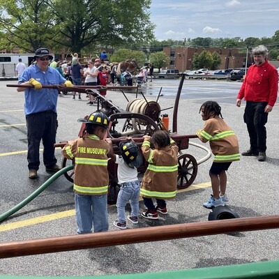 Children take part in a hands-on activity at the Fire Museum of Maryland, which will present Fanning the Flames of Freedom in partnership with Baltimore County Public Schools through a public festival and youth arts engagement.