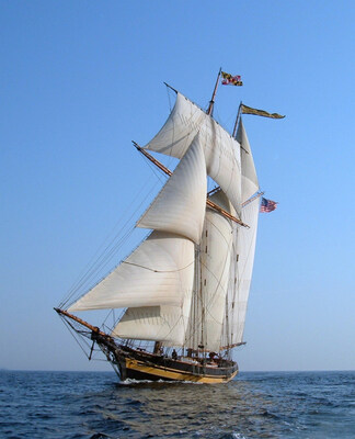 The Pride of Baltimore sails on the Chesapeake Bay. The organization’s Sail250 programming will connect audiences to Maryland’s maritime heritage and America’s seafaring legacy.