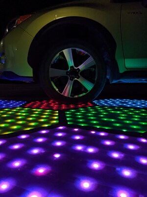 Car on Solar Road Panels