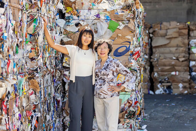 Emmie Leung, Founder and CEO, and Paulina Leung, Chief Sustainability Officer, pictured at an Emterra Group material recovery facility as the company celebrates 50 years of advancing recycling and circular solutions. (CNW Group/Emterra Group)