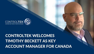 Timothy Beckett is hired as CONTROLTEK's Key Account Manager for Canada.