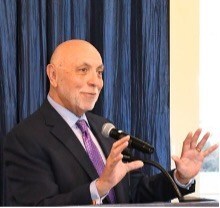 Robert J. Nava, Vice President emeritus, California State University San Bernardino, served as Master of Ceremonies for the memorial service for Professor Edward R. Blakely.