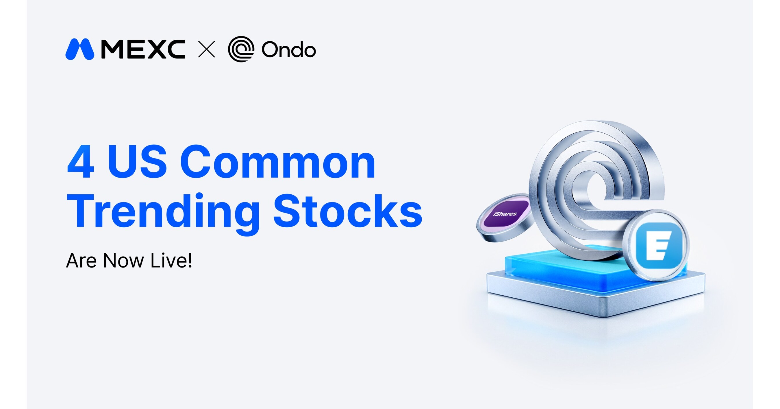 MEXC Expands Ondo Finance Tokenized Lineup with Eaton Stock and iShares ETFs