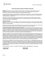 Ovintiv Announces Closing of Anadarko Asset Sale