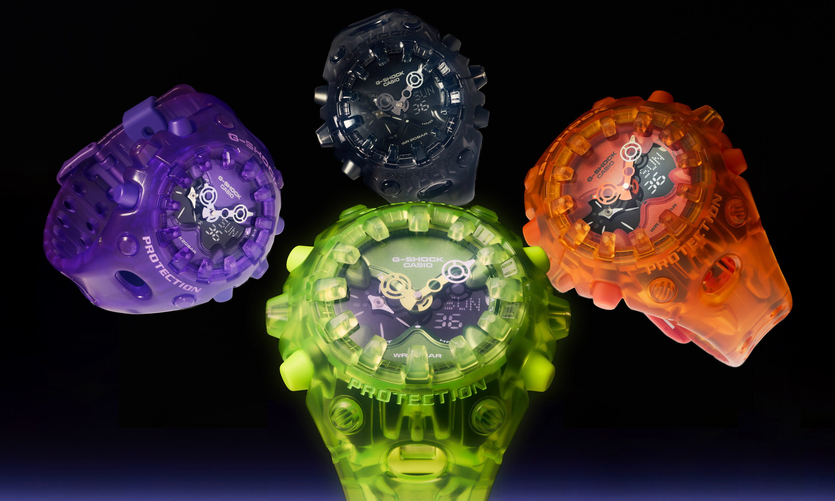 STRIKING ORIGINAL: G-SHOCK DROPS TRANSPARENT GA-V01 SERIES