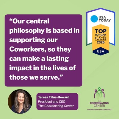 The Coordinating Center Named a USA Today Top Workplace, Reflecting its Commitment to People and Purpose The Coordinating Center Named a USA Today Top Workplace, Reflecting its Commitment to People and Purpose