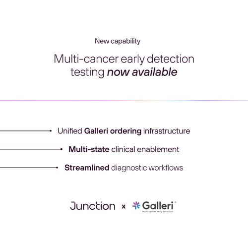 Junction and GRAIL collaboration enabling Galleri multi-cancer early detection testing through Junction’s diagnostic infrastructure.