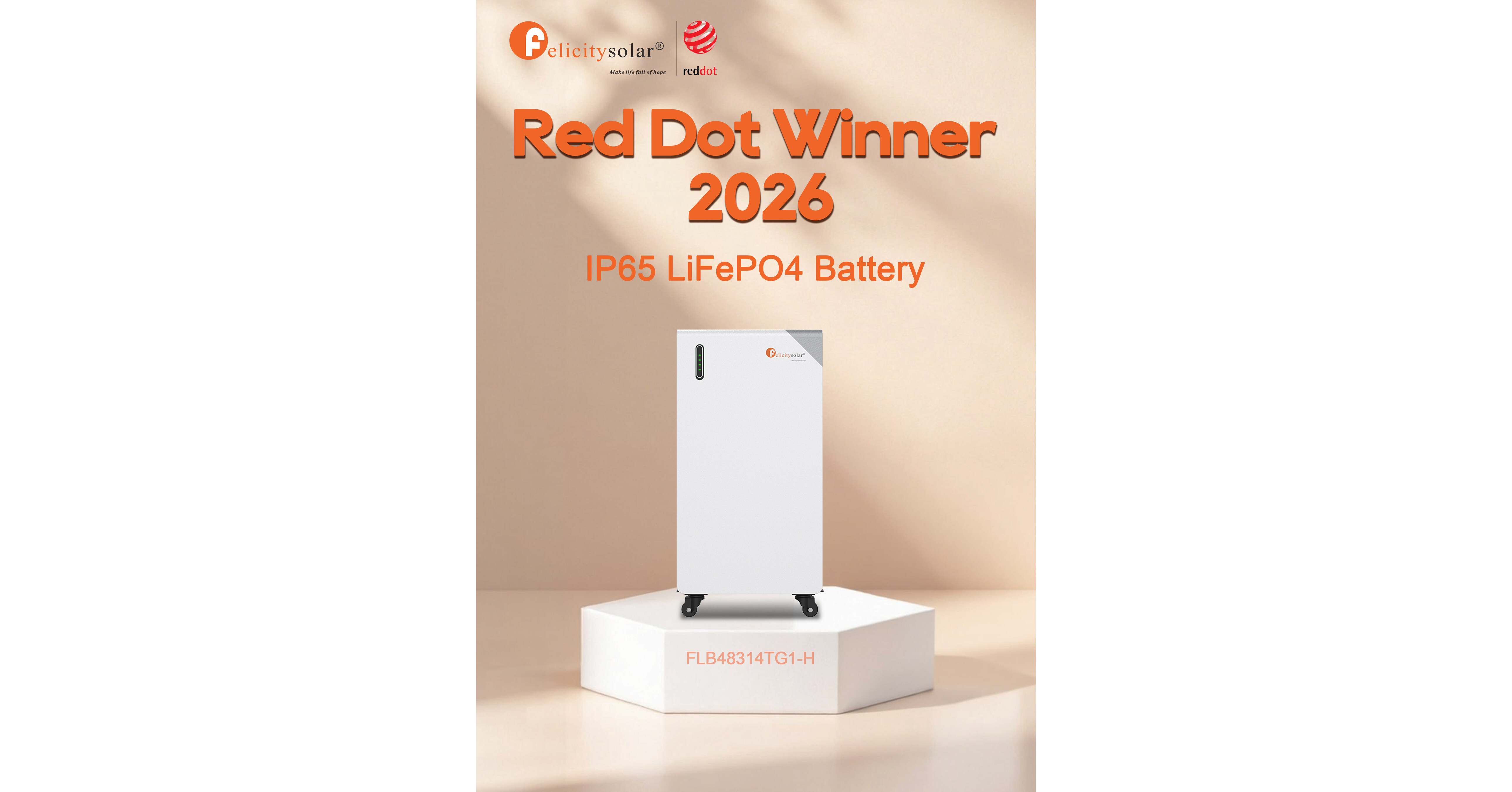 Felicitysolars LiFePO4-Akku für Wohngebäude FLB48314TG1-H gewinnt Red Dot Design Award 2026
