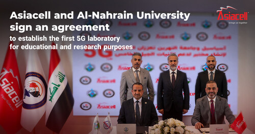 Asiacell and Al-Nahrain University sign an agreement to establish the first 5G laboratory for educational and research purposes
