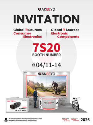 AKEEYO 於 2026 香港環球資源展 — 7S20 展位,4 月 11 至 14 日 AKEEYO 於 2026 香港環球資源展 — 7S20 展位,4 月 11 至 14 日