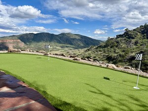 Synthetic Grass Putting Green Adds Perfect Finish to Colorado Mountain Retreat