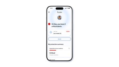Employee Home Screen Summary: critical security health