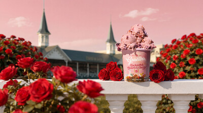 Graeter’s and Churchill Downs have teamed up to create a bourbon-kissed ice cream blended with black cherries and pralines, intentionally crafted to capture the thrill, tradition and pageantry of the race. This decadent flavor is an officially licensed ice cream of the Kentucky Derby®.