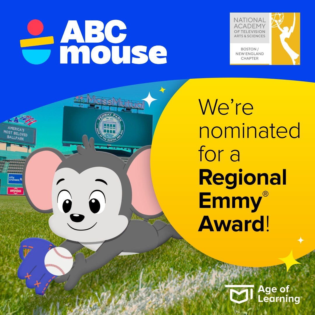 ABCmouse Nominated for Regional Emmy® Award for "ABCmouse Visits Fenway Park | Baseball Adventure for Kids"