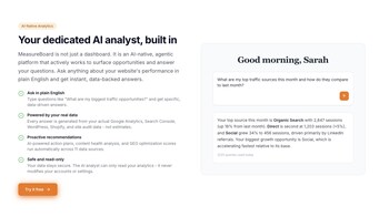 MeasureBoard's agentic AI analyst with access to all of your website, SEO, and ad data (PRNewsfoto/MeasureBoard)