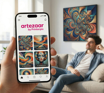 Curation at Your Fingertips: The Artezaar marketplace allows users to browse an evolving collection of AI-generated masterpieces, offering a seamless journey from digital discovery to premium home installation.