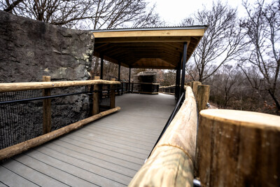 A new covered gazebo provides shade and protection during rainy days and is a welcome feature for Dickerson Park Zoo, which is almost all outdoors. (photo by Hamby Construction)