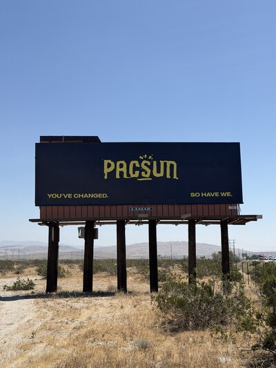 A billboard along the drive from Los Angeles into the desert reinforced the brand’s presence at a moment when festival momentum was building.