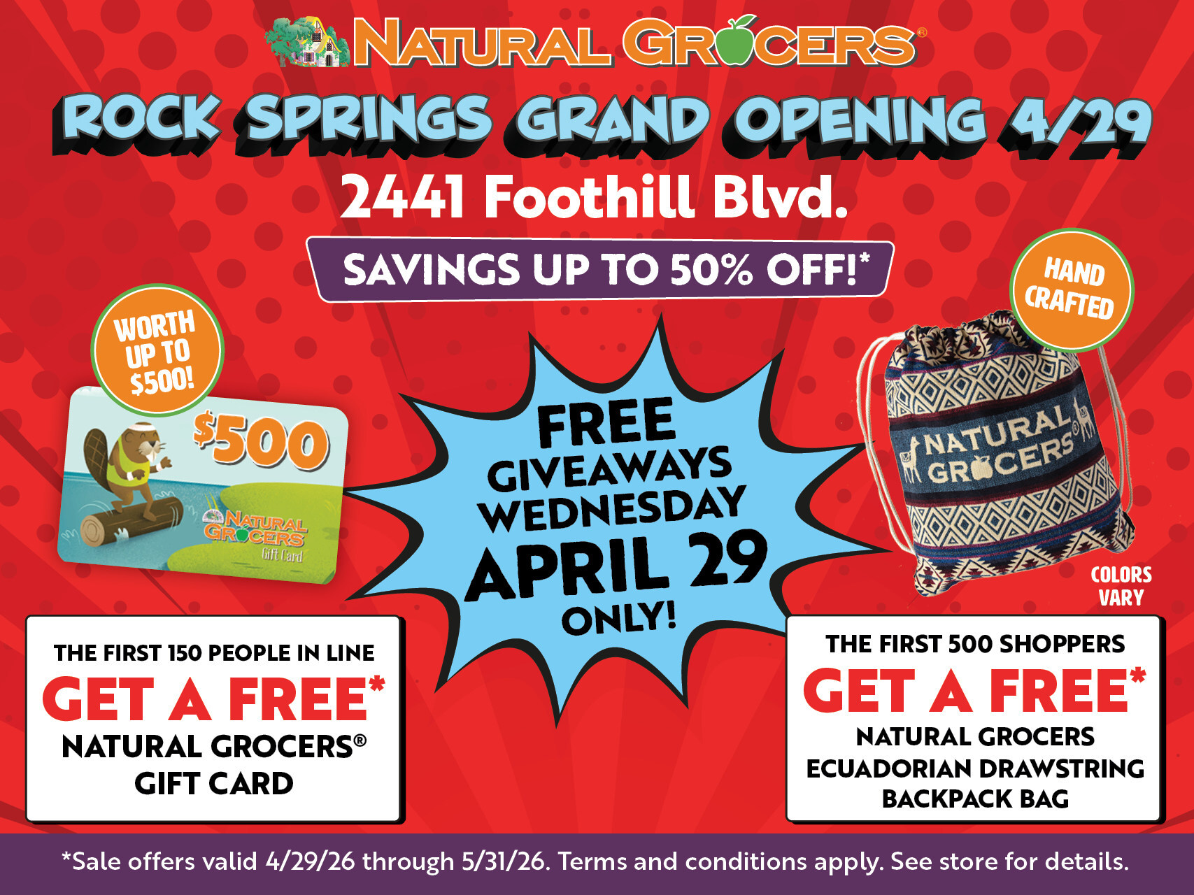Natural Grocers® Opens Its Doors in Rock Springs, WY With a Grand Opening Celebration on April 29, 2026