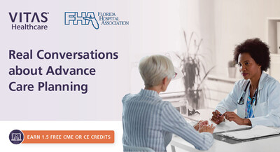 Clinicians are eligible to receive 1.5 free CME/CE credits for the April 16 webinar on advance care planning. Registration is required at VITAS.com/Webinars.