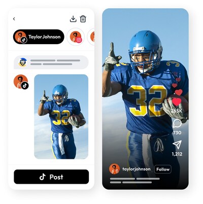 Distribute TikTok content, include captions and track performance, all in one place.